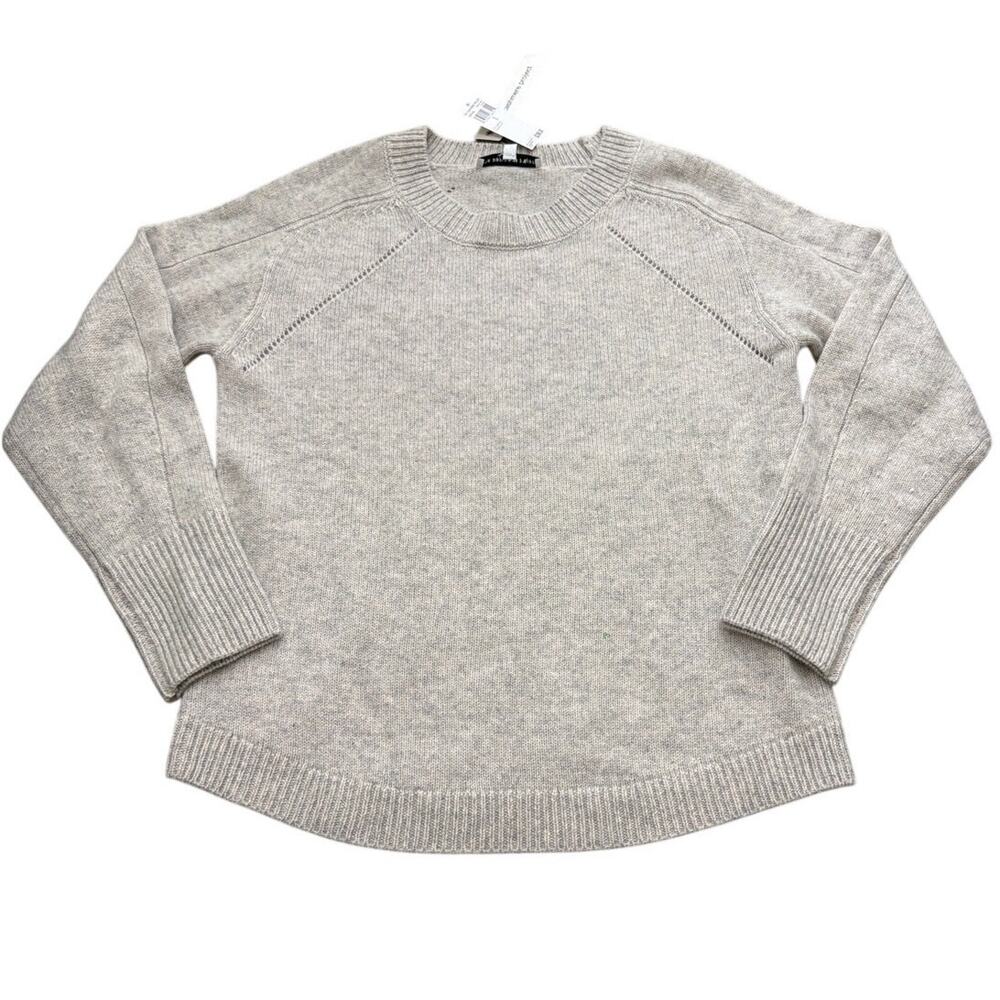 The Cashmere Project Sweater Womens Small Gray 100% Cashmere Raglan Knit Crew